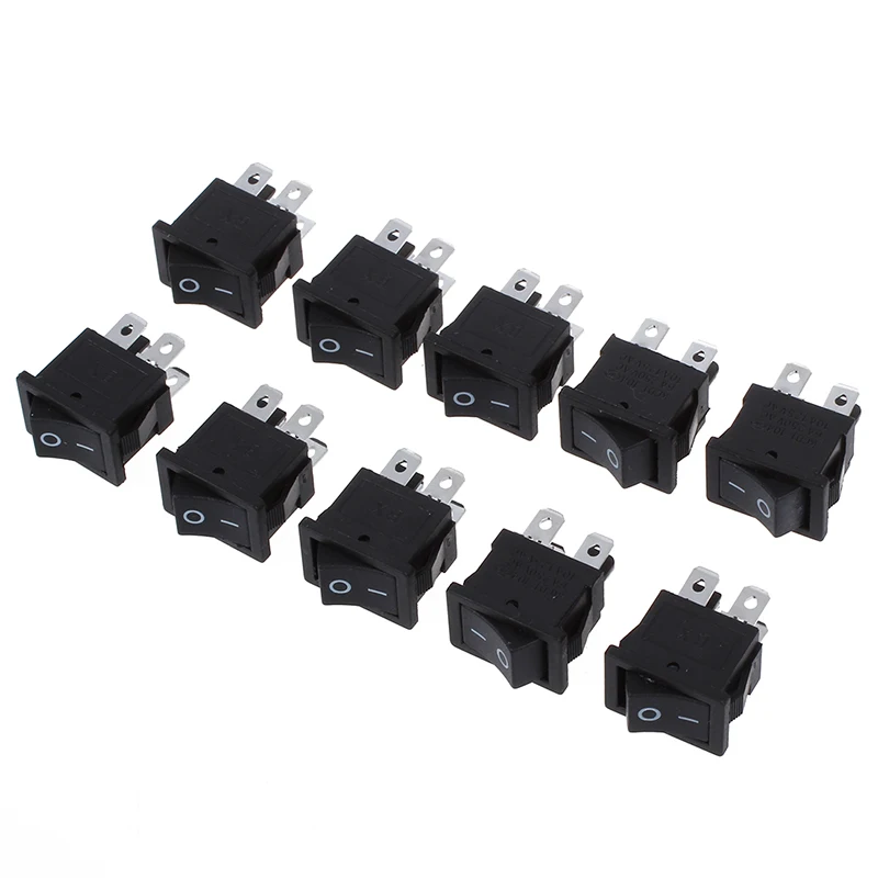 Новые 10 шт. x 4 Pin On Off 2 Позиции DPST лодка Кулисные Переключатели 10A/125V 6A/250V