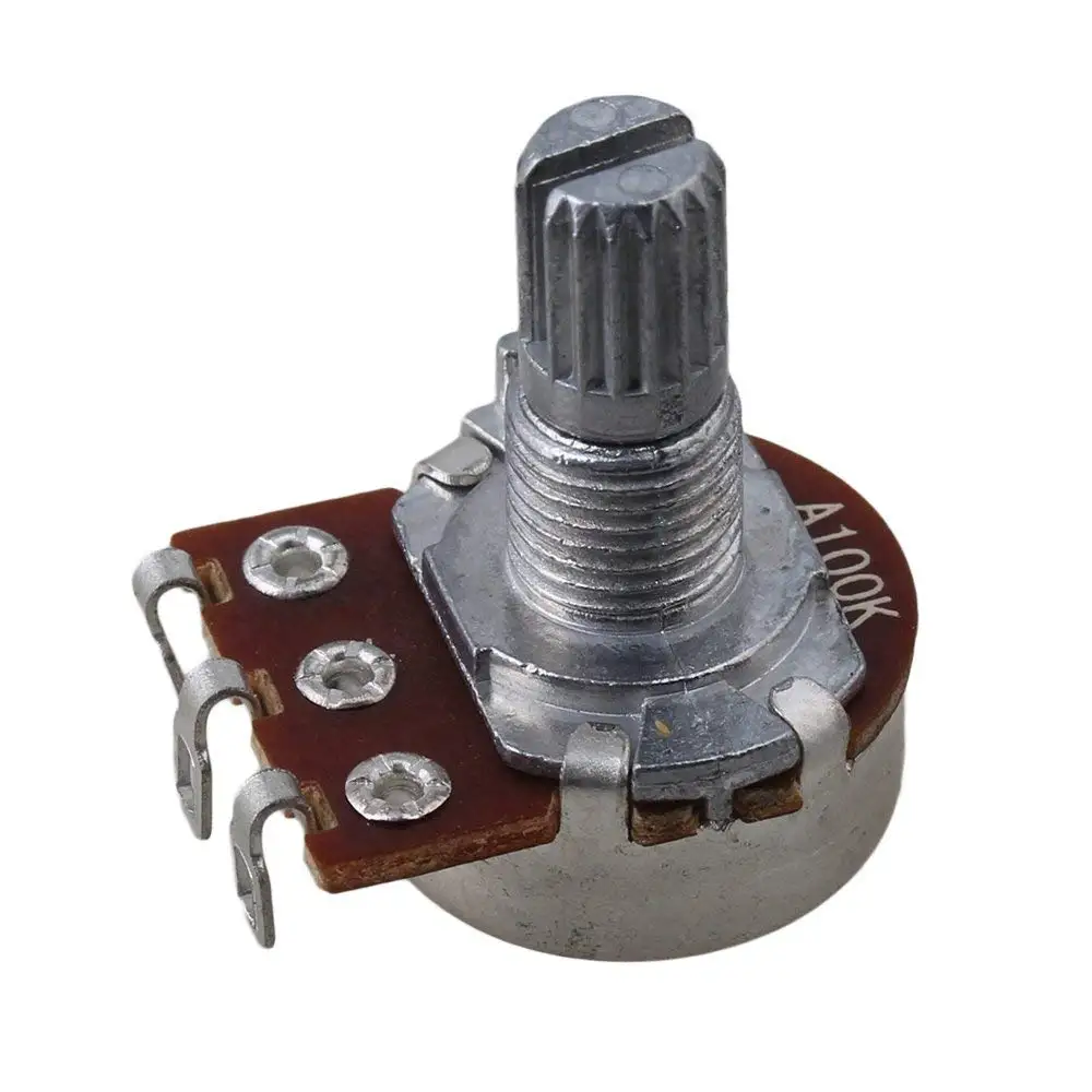 10 stücke 16mm basis a100k 15mm welle elektrische gitarre ton potentiometer free global shipping
