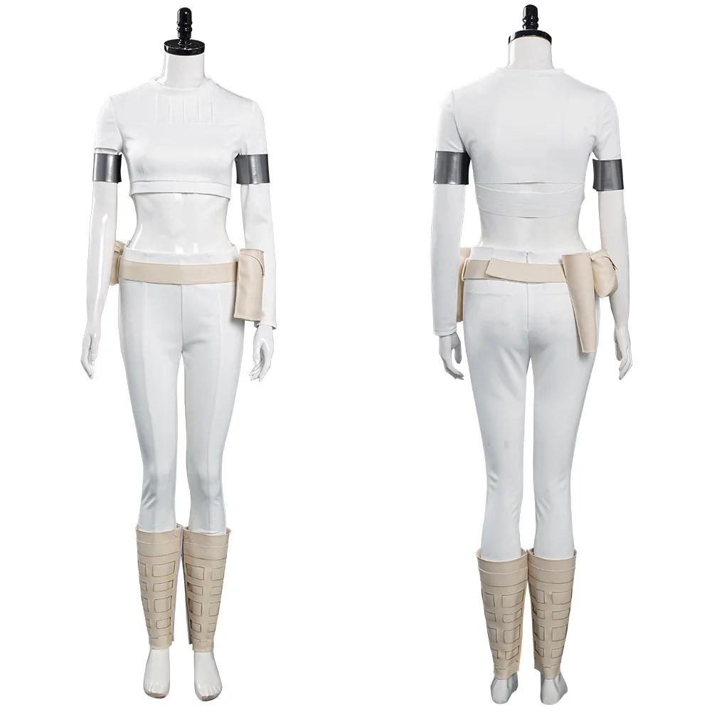 

Padme Amidala Cosplay White Uniform Suit Halloween Carnival Costuems