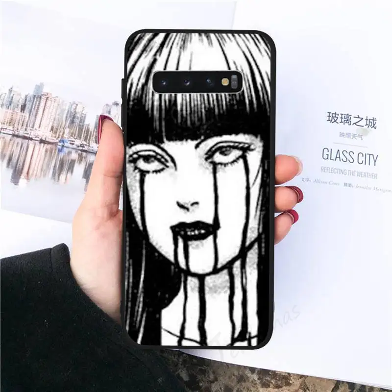 

Junji Ito Tees Horror Phone Case For Samsung galaxy S 7 8 9 10 20 edge A 6 10 20 30 50 51 70 note 10 plus