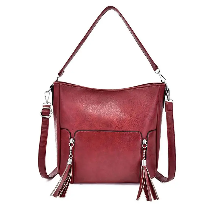 

Tassel Crossbody Bags For Women PU Leather Luxury Handbags Women Bags Designer Famous Brands Ladies Shoulder Bag