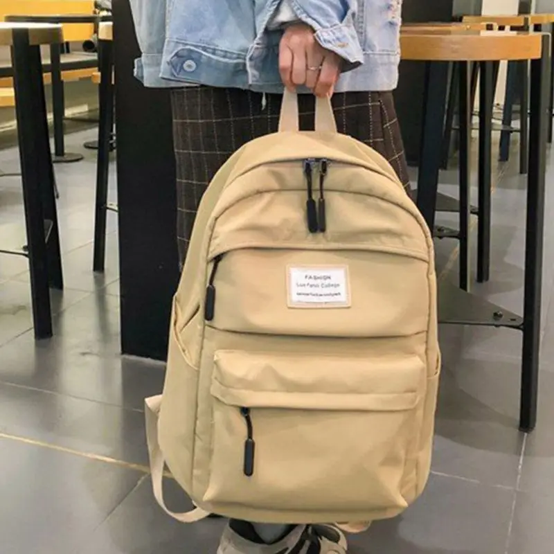 

J60D Women Backpack Lightweight Canvas School Shoulder Bag Travel Bookbag Daypack for Teenagers Girls