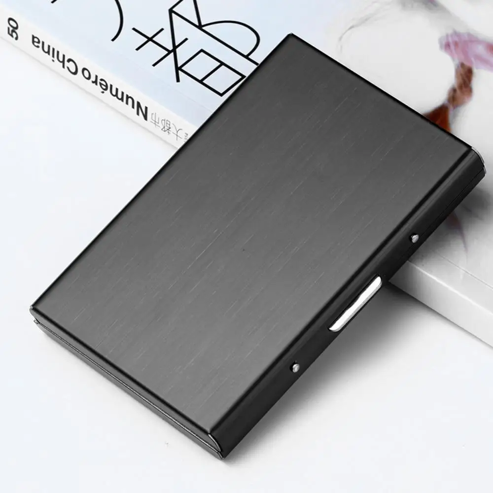 

Portable Travel Stainless Steel Card Holder Business ID Credit Bank Cards Case Holder Wallet Unisex ID Card Ultra Thin Holder