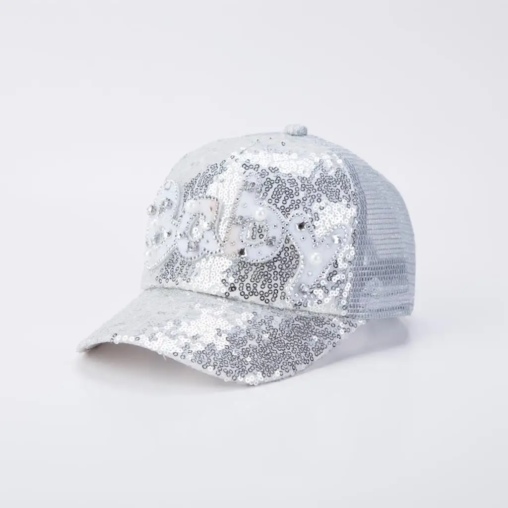 

DeePom Children Snapback Bone Sequins Mesh Baseball Cap Kids Baby Hats For Girls Boys 2-8 Years Hip Hop Child Cap Summer Sun