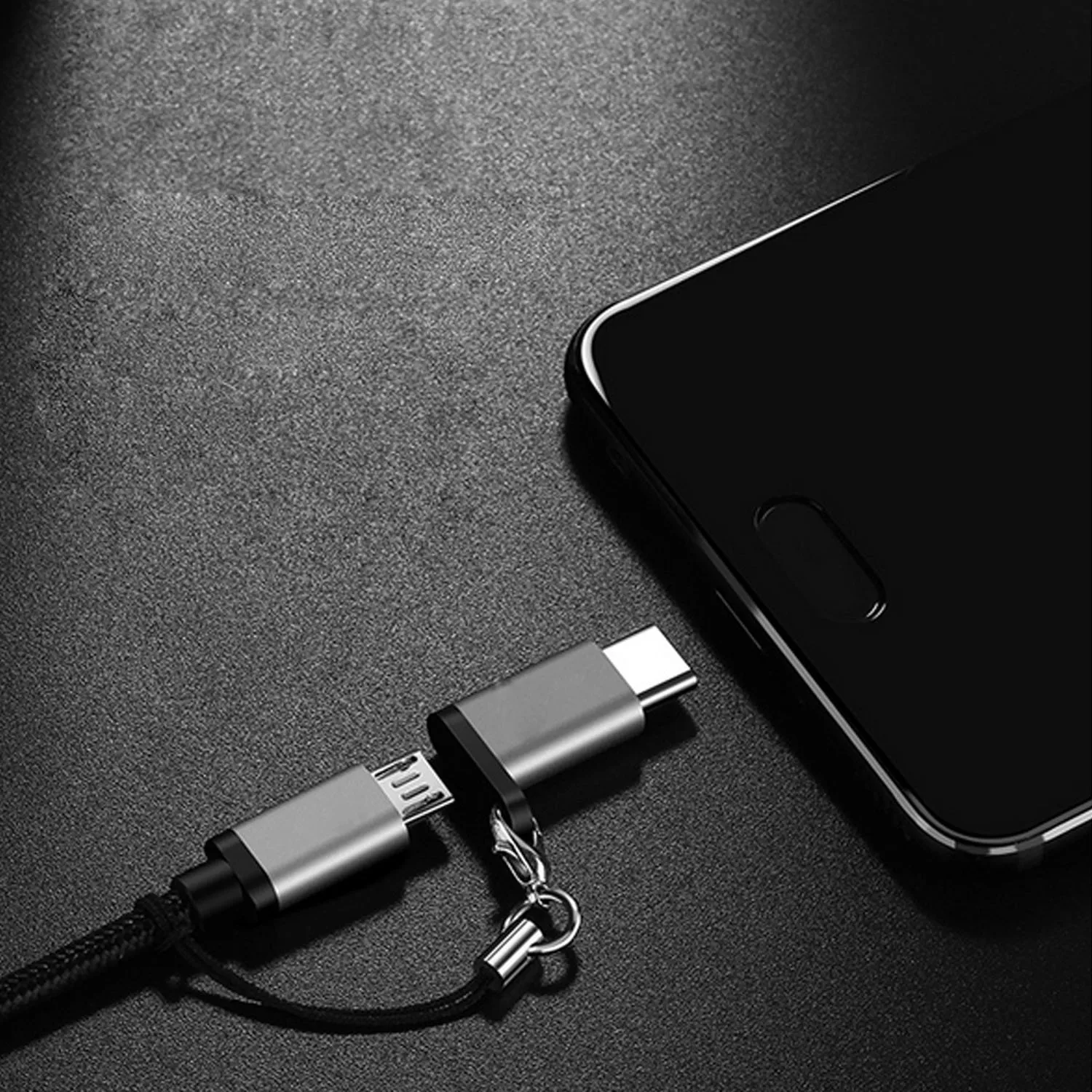 Besegad 4 шт. Micro адаптер USB Type C OTG с ремешком для ключей Apple MacBook ChromeBook Pixel Nexus Samgsung|adapter
