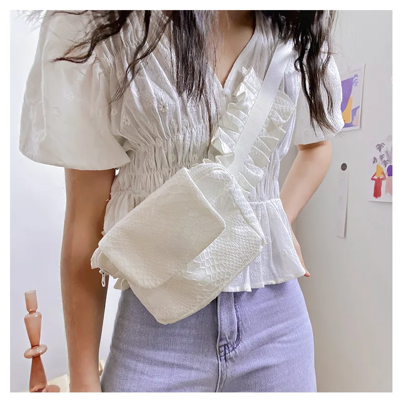 Кружевные женские сумки через плечо мессенджеры для девушек с белыми листьями