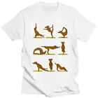 Футболка Kawaii Greyhounds для йоги, Мужская футболка с круглым вырезом и коротким рукавом для любителей собак, хлопковая Приталенная футболка, модная футболка, хороший подарок