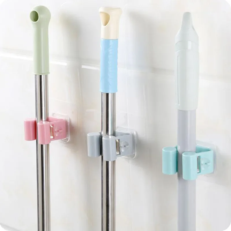 Kitchen Wall Mounted Mop Racks Holder Brush Hanger Bathroom Storage Organizer Hooks Holders Tools | Дом и сад