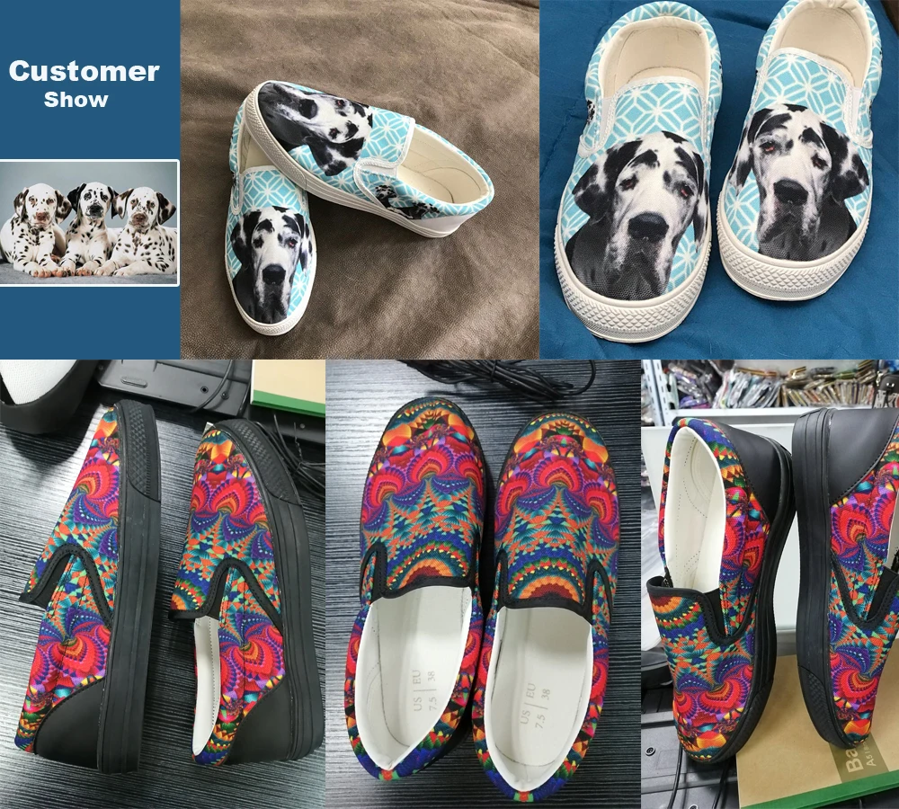 

ELVISWORDS Fashion Casual Loafers Women Cartoon Pattern Walking Shoes Student Girls Breathable Slip On Travel Ladies Flat Shoes