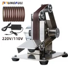 Мини-шлифовальная машина, домашний шлифовальный станок Diy, шлифовальная лента, мини-электрическая ленточная шлифовальная машина, абразивные ленты, шлифовальная машина