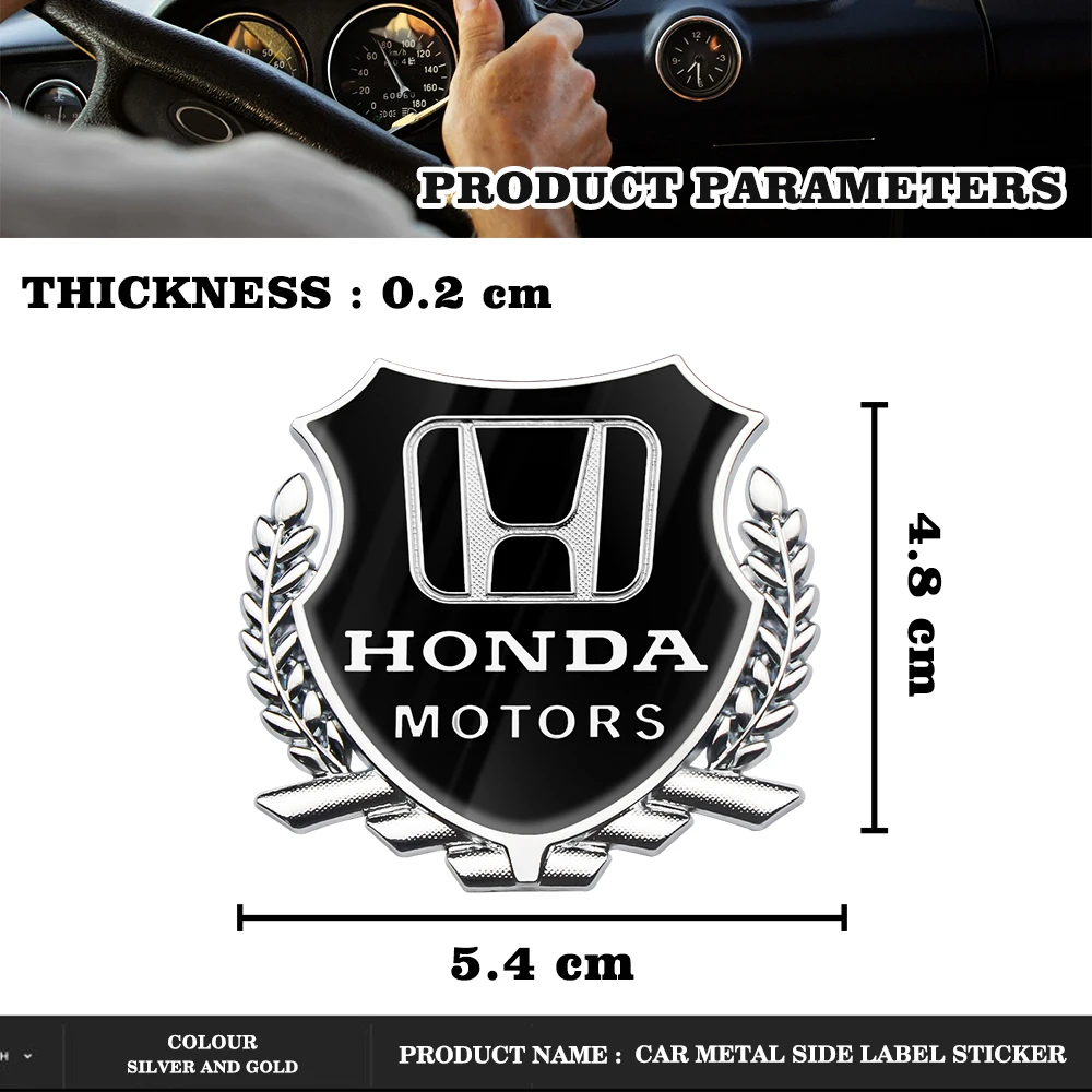 Модные автомобильные 3D металлические наклейки 2 шт. значок на дверь боковое окно