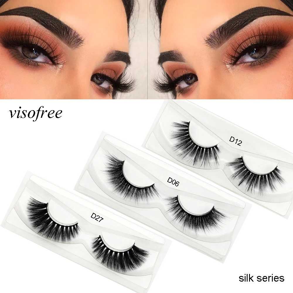 Новое поступление ресниц 3D шелковые ресницы натуральные толстые длинные