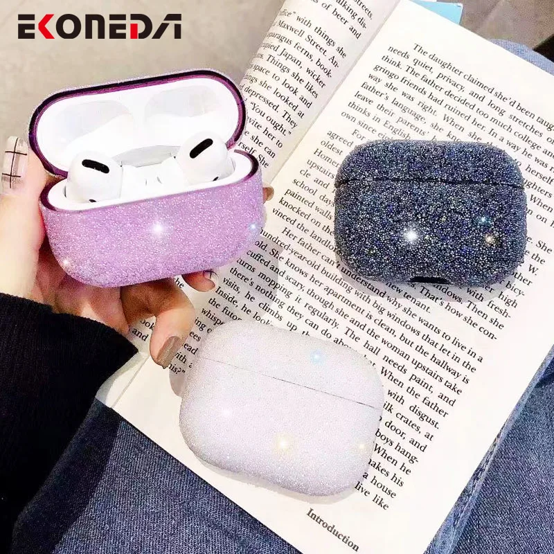 Шикарный роскошный чехол с бриллиантами для Airpods карамельных цветов девушек