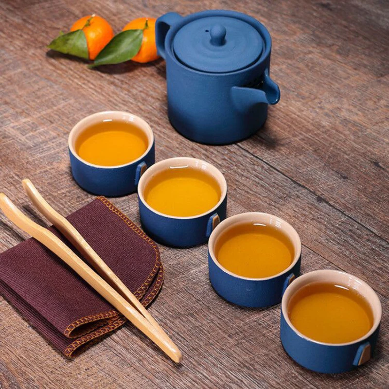 Китайская керамика быстрая чашка одна четыре чашки дорожный чайный набор