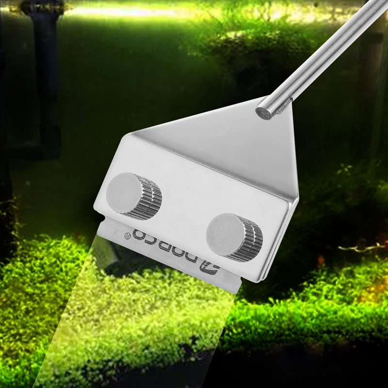

Aquarium Glass Fish Tank Stainless Steel Coralline Algae Scraper Blade Cleaner
