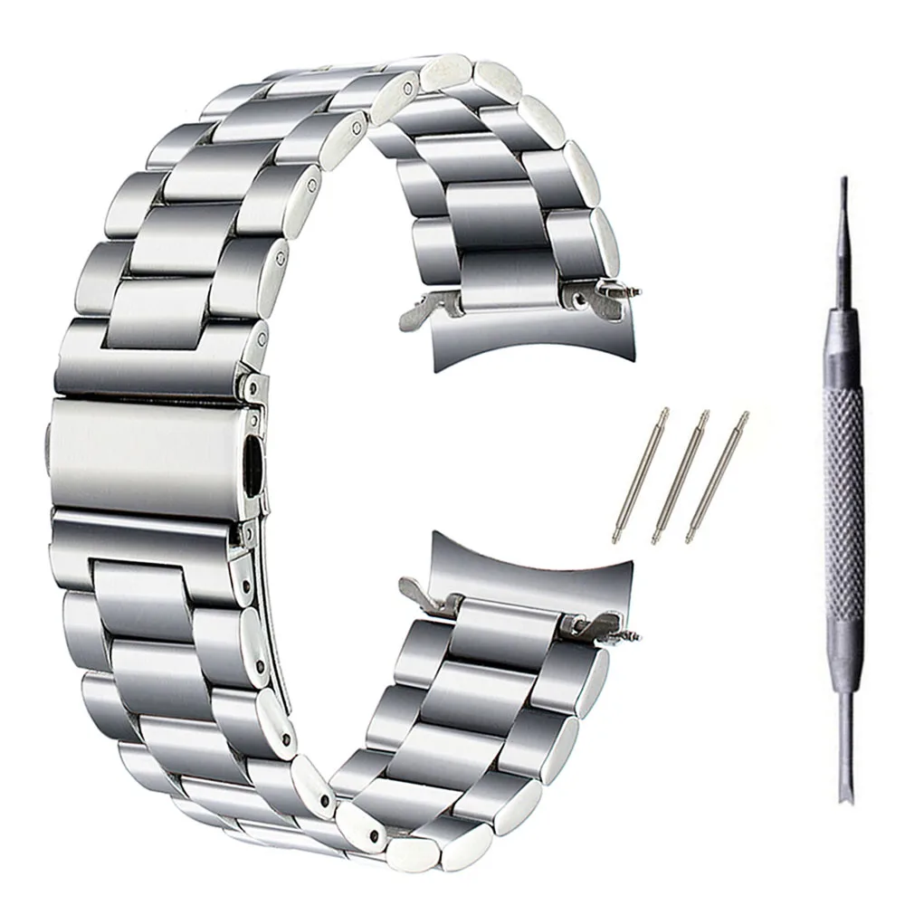 

20mm 22mm Watch Band Strap For Samsung Galaxy 3 Watch 42 46mm SM-R800 Sports Band Curved End Strap Wrist Bracelet
