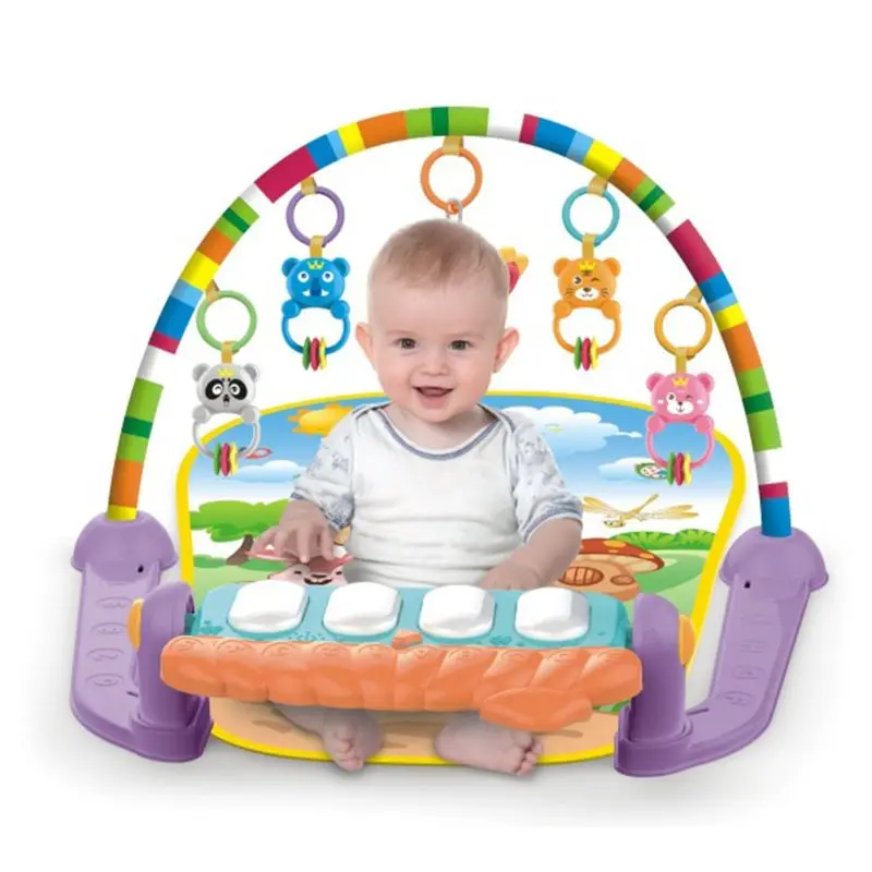 

P15C 3 in 1 Baby Play Mat Baby Gym Toys Soft Lighting Rattles Piano Musical Educational Toy