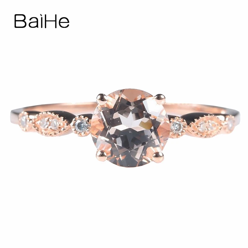 Женское однотонное обручальное кольцо из розового золота 10 к с натуральными