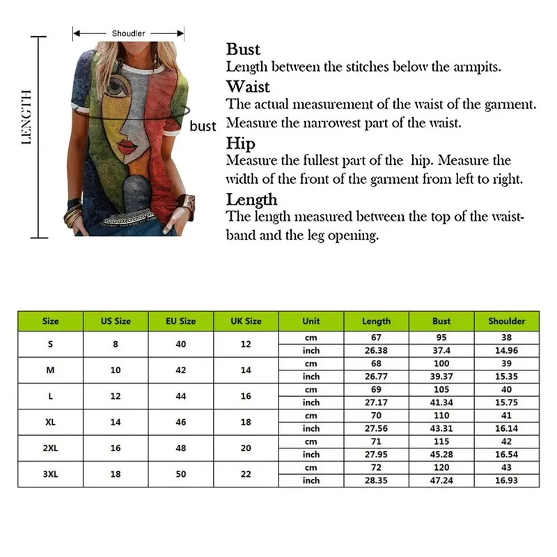 

Summer Abstract Charater Face T Shirt Women Short Sleeve Loose Pullover Tops Ladies T-shirt Summer Round Neck T Shirt Plus Size