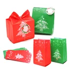 20 шт., рождественские подарочные пакеты, пластиковые конфеты, упаковка для выпечки, рождественские украшения на новый год 2022, сувениры, украшения, Рождество