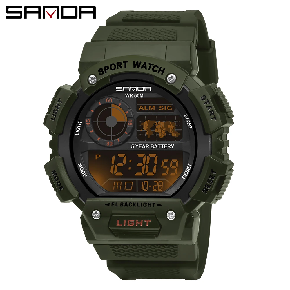 

SANDA 2020 Sports Men's Watches Top Brand Luxury Military Quartz Watch Male 30m Waterproof S Shock Clock relogio masculino