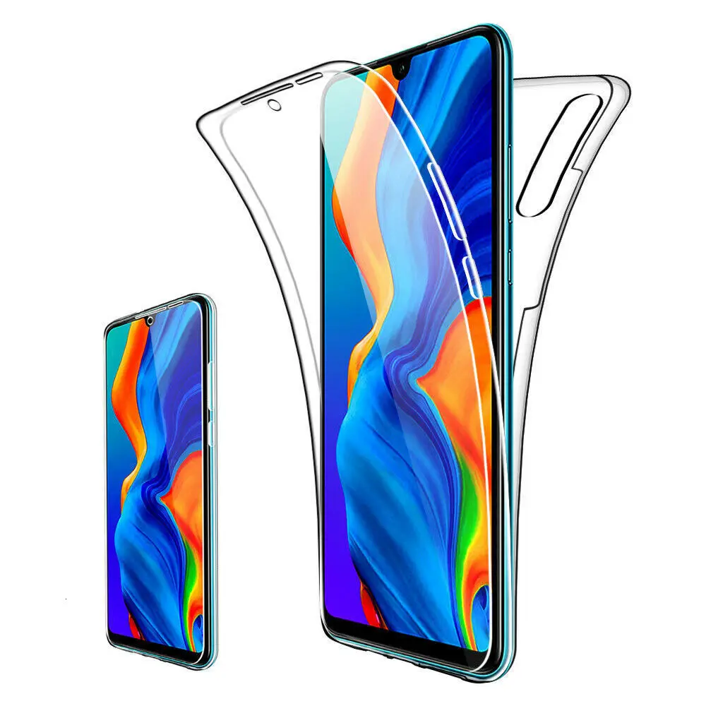 360 чехол на весь корпус для huawei P8 P9 P10 P20 P30 mate 10 20 lite Pro Y6 Y7 Y9 P Smart мягкий прозрачный ТПУ чехол для телефона
