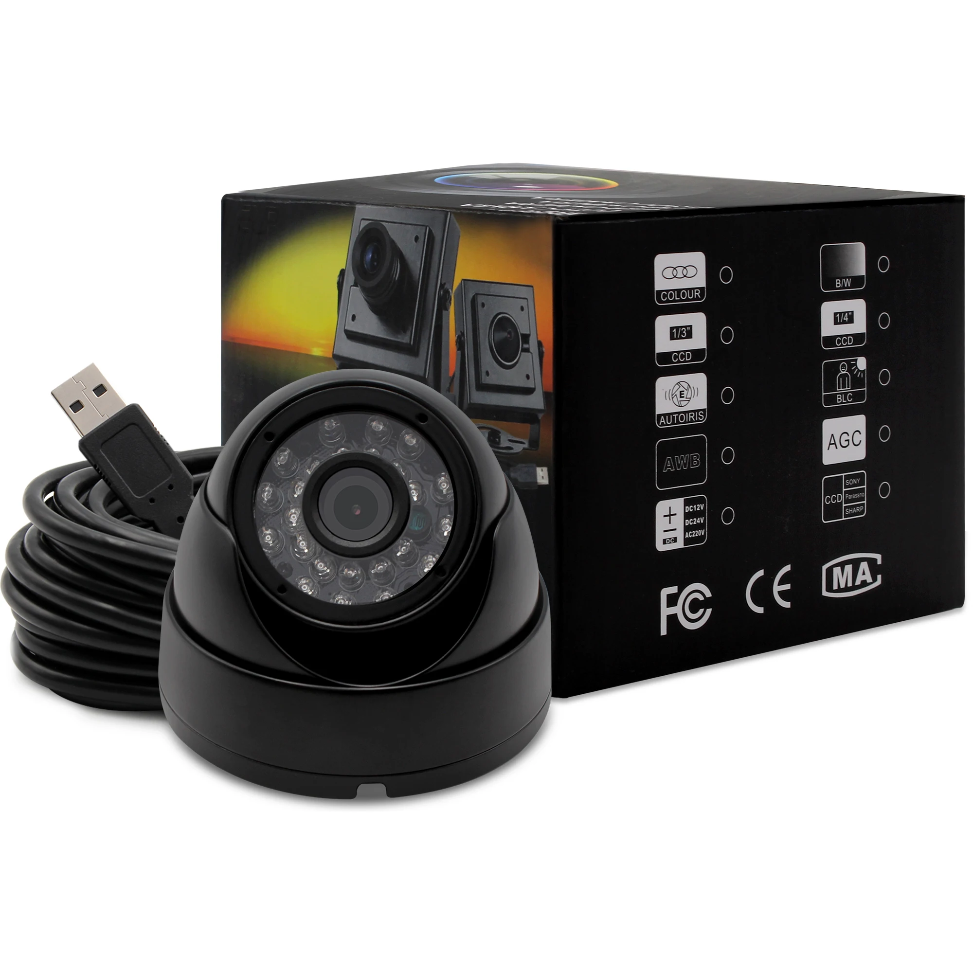 5.0Megapixel night vision USB Camera 2592x1944 Aptina MI5100 CMOS outdoor dome camera | Безопасность и защита