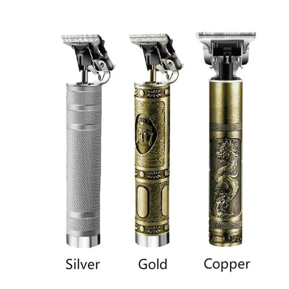 

Portable Rechargeable Retro Hanging Hair Trimmer Stainless Steel Electric Ergonomic Design Hair Trimmer Set