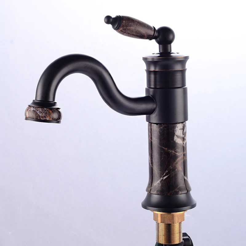 Роскошный смеситель для ванной комнаты в европейском стиле черный раковины