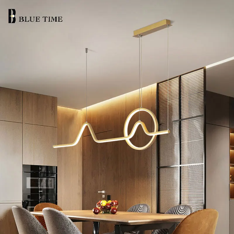 

Modern Led Pendant Light for Dining room Kitchen Livingroom Hanging Lamp Gold Aluminum alloy Chandelier Pendant Lamp 110V 220V
