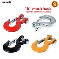 upgrade forged steel 38 12 synthetic rope grade 70 safety latch clevis slip winch cable hook max 35000lbs 4x4 accessories