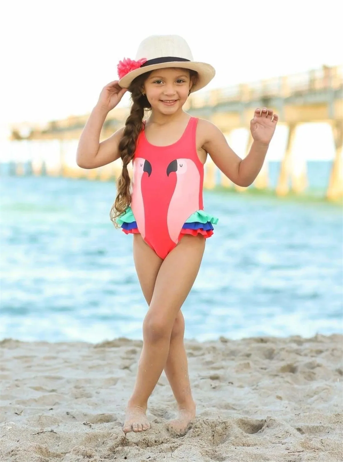 

Girls swimsuit One piece Girls Swimwear High quality Children swimwear Kids Beach wear Bathing suit Swan swimsuit