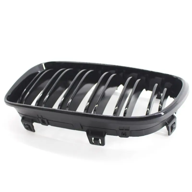 

K0AF 2PCS Car Front Bumper Kidney Grille Gloss Black Inlet Grill for B-MW 1 Series E81 E87 120d 120i 130i 2008-2011 Kit