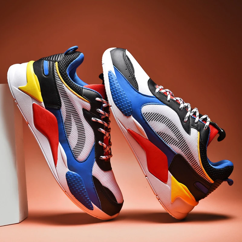 

High Quality Men Shoes Casual Sneakers Sapphire Mesh Mens Shoes Comfortable Breathable Lace-up Chaussure Homme Big Size 39-47