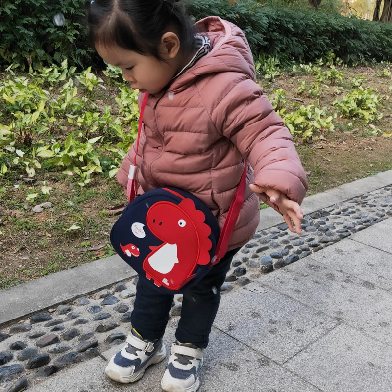 Fashion Children Baby Bags Boys Girls Dinosaur Shoulder Bags Cute Animal Crossbody Messenger Bags Waterproof Handbags Kids Gifts