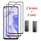 Защитное стекло 4 в 1 для Huawei P40 Lite, зеркальная пленка для объектива камеры, закаленное стекло для Huawei P40Lite E