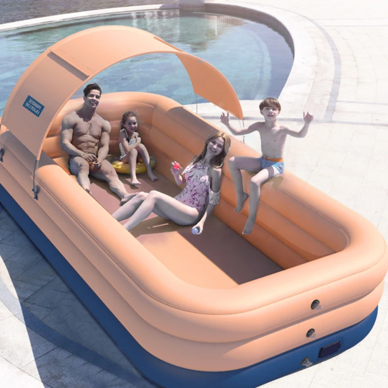 Семейный беспроводной надувной бассейн толстый отдых летняя вечерние поставка