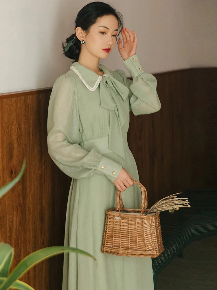 

French design of women's dress in spring