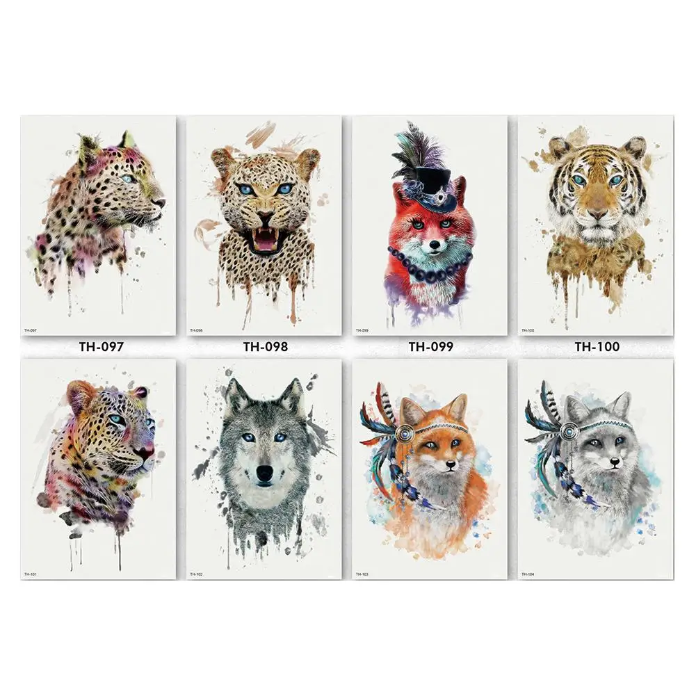 

Классная Водонепроницаемая наклейка на плечо тигра волка животного