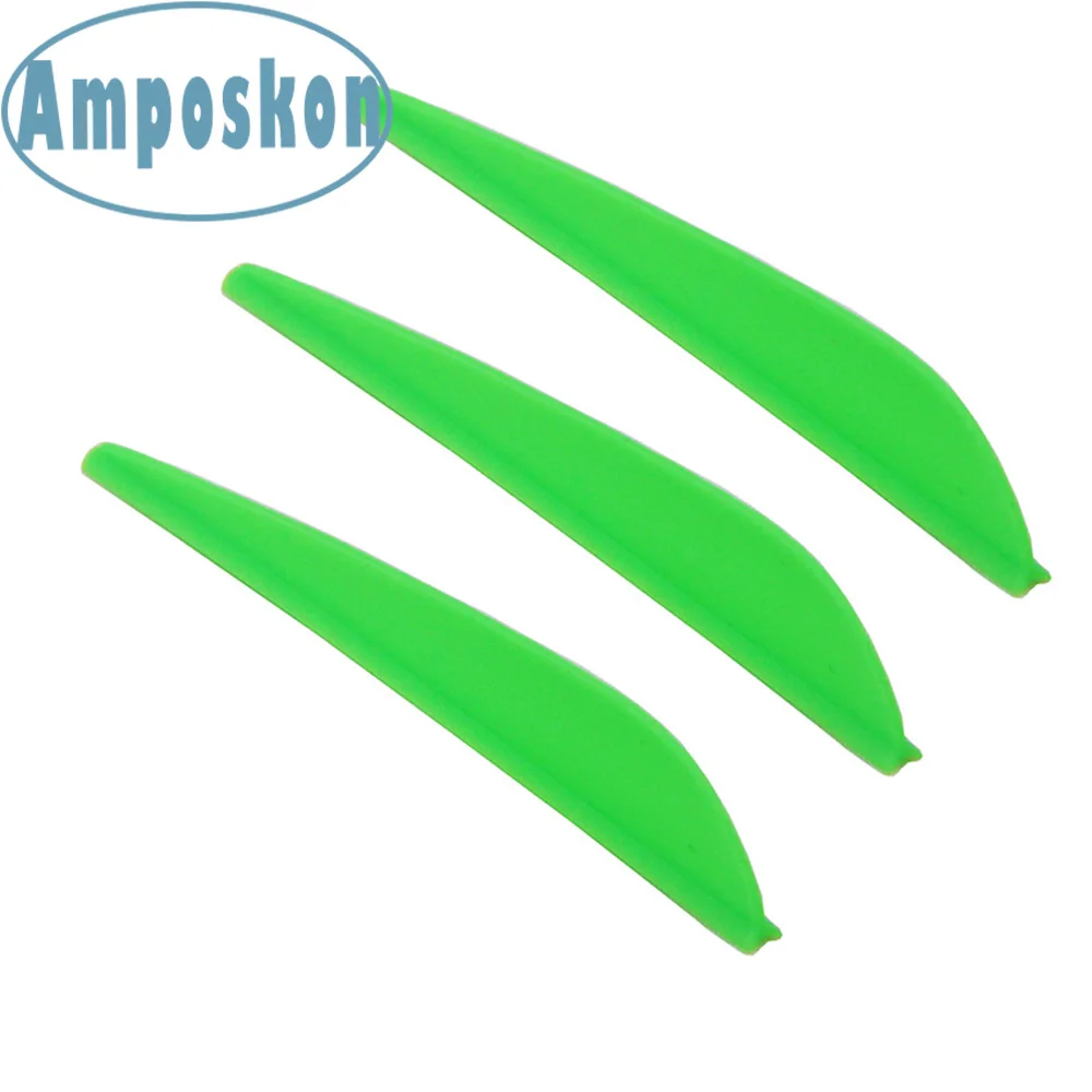 100 шт. 3-дюймовые резиновые зеленые стрелы из ТПУ лопасть Fletching Wing Для стрела