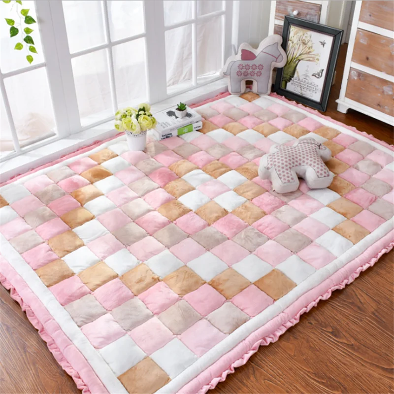 

Korean Style Thick Short Plush Mat Household Non-slip Carpet Bedroom Full Of Rectangular Bedside Cofe Table Crawling Mat Tatami