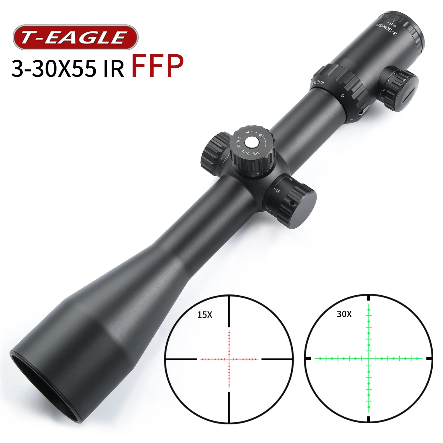 Тактический рифлекскоп T Eagle 3 30x55 FFP снайперская охотничья оптика прицел для