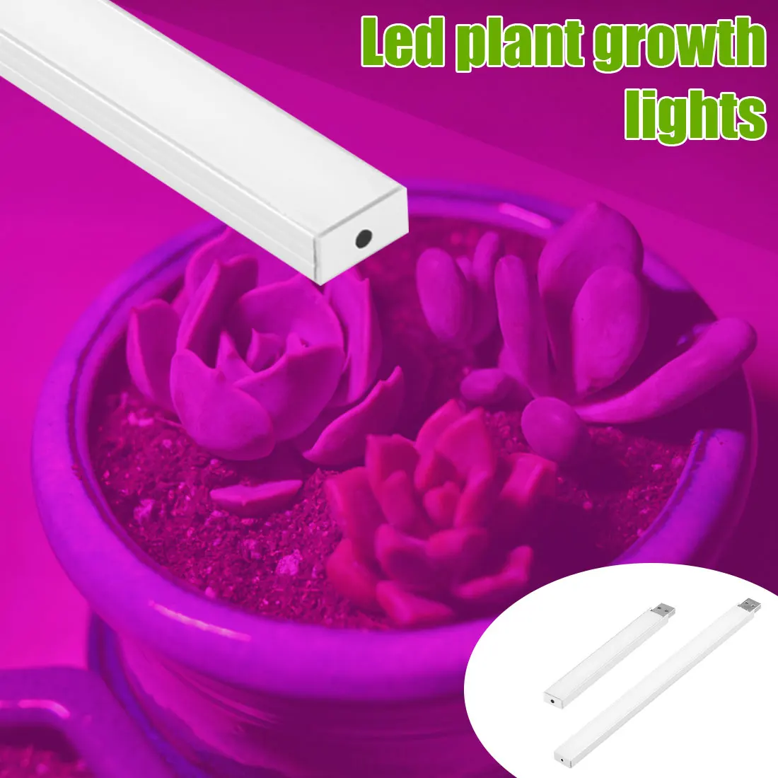 

3W / 5W USB Red and Blue Hydroponic Plant Growth Light Bar, Indoor Office Desk LED Plant Growth Light Imitation Daylight IR UV