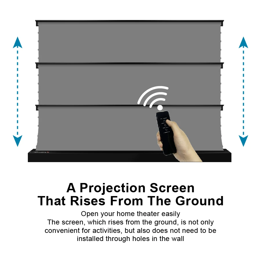 Экран VIVIDSTORM 120 дюймов S электрический роллабельный с натяжением вкладок 3D Obsidian Long Throw Ambient Light Rejecting для обычного проектора.
