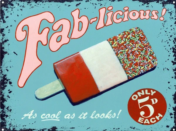 

Tin Sign Fab-licious! As Cool As It Looks! Sky Blue