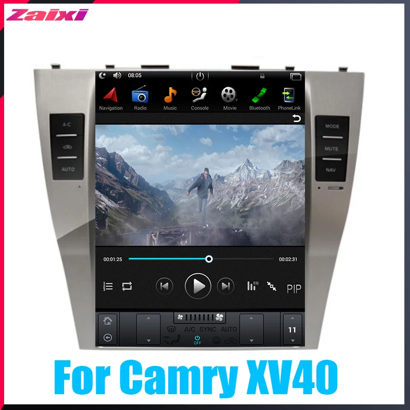 Автомобильная Мультимедийная система Tesla Type Android для Toyota Camry XV40 2007 2008 2009 2010 2011