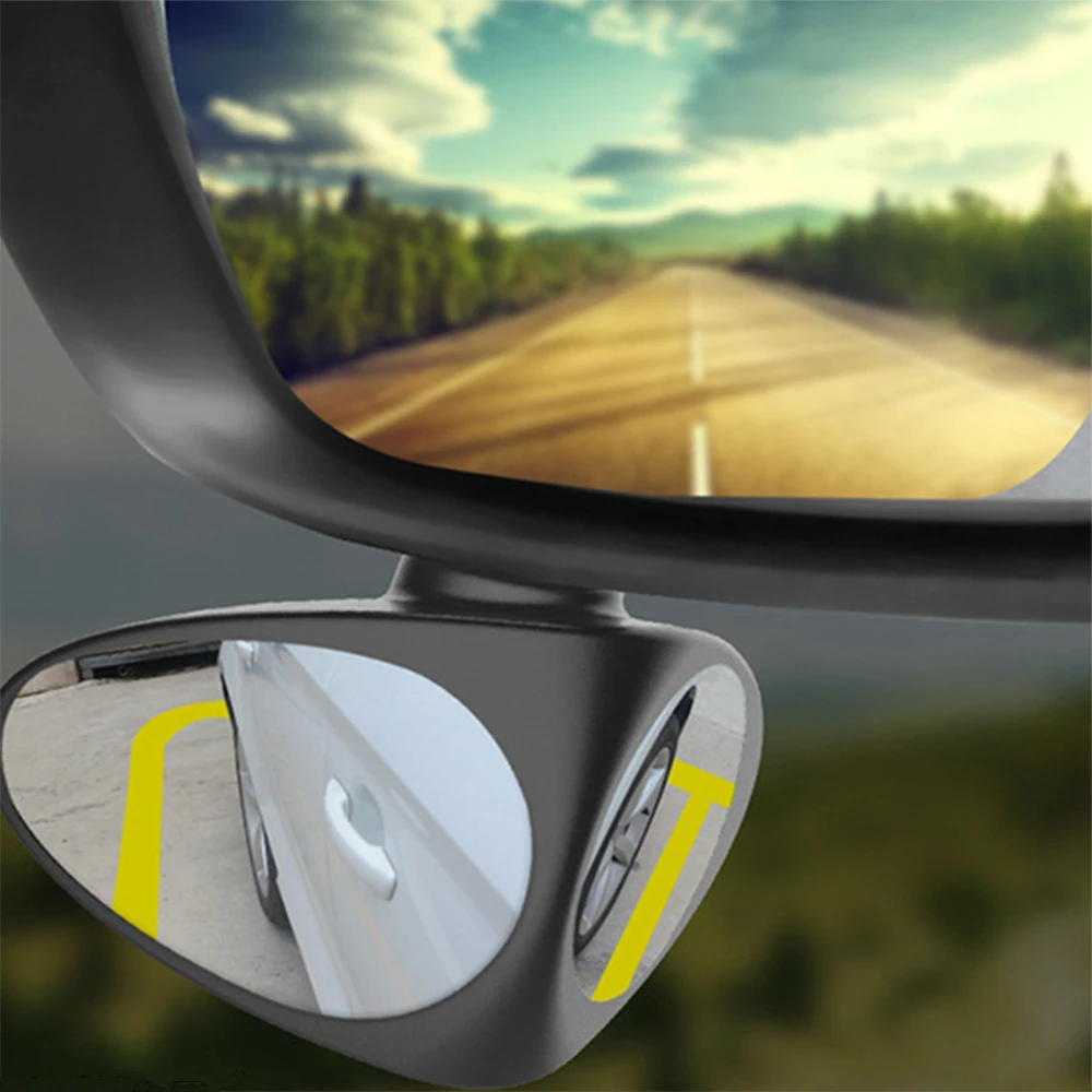 

Blind Spot Mirror for Cars Side Auto Blind Spot Mirrors Wide Angle Mirror Convex Rear View Mirror Stick on Design Adjustable