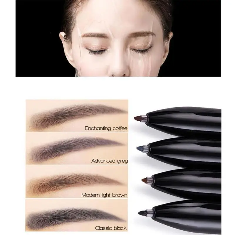 Четыре в одном многофункциональный водонепроницаемый карандаш для бровей