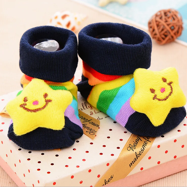 Calcetines antideslizantes para beb&eacute; reci&eacute;n nacido, con dibujos en 3D, para interiores, zapatos, botas, novedad de 2020-4