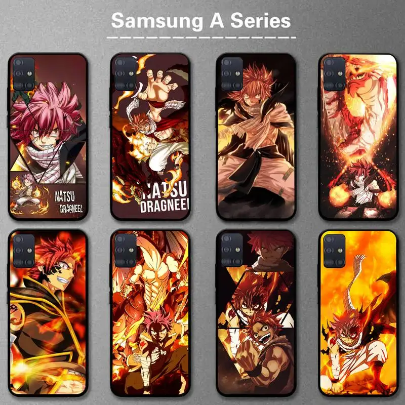 

Fairy Tail Natsu Dragneel Fire Phone Case for Samsung A01 A02 A12 A11 A31 A91 A80 A21 A21S A31 A32 A20E A7 2017 5G Cover